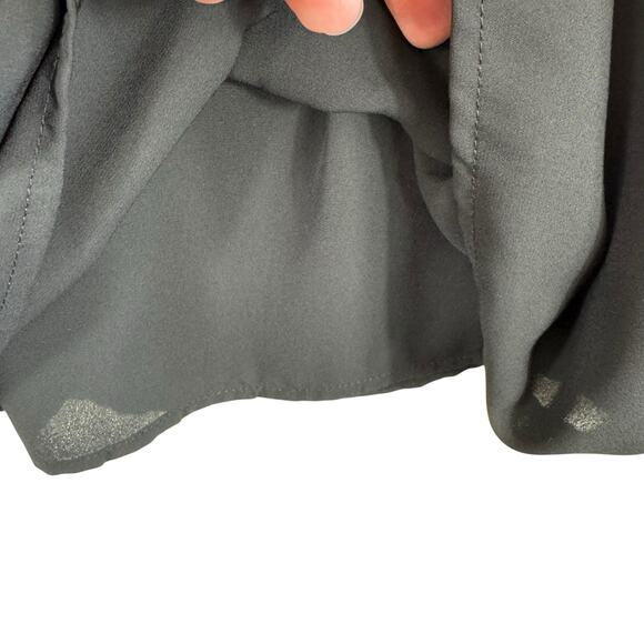 Pinky Black Chiffon Sleeveless Racerback Lace Lightweight Lined Y2K Blouse Sz XL - Picture 4 of 7